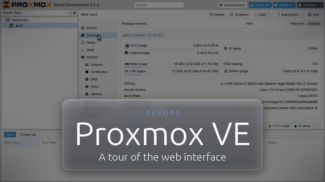 Proxmox VE Web Interface: A Tour of the Screens You Use Every Day