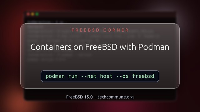 Containers on FreeBSD: Podman, OCI images and jails