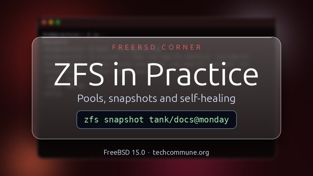 ZFS in Practice: Pools, datasets, snapshots and self-healing