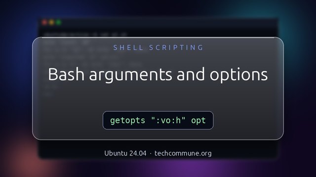 Arguments and Options: $1, getopts and long options