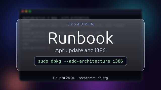 Runbook: apt update Fails on i386