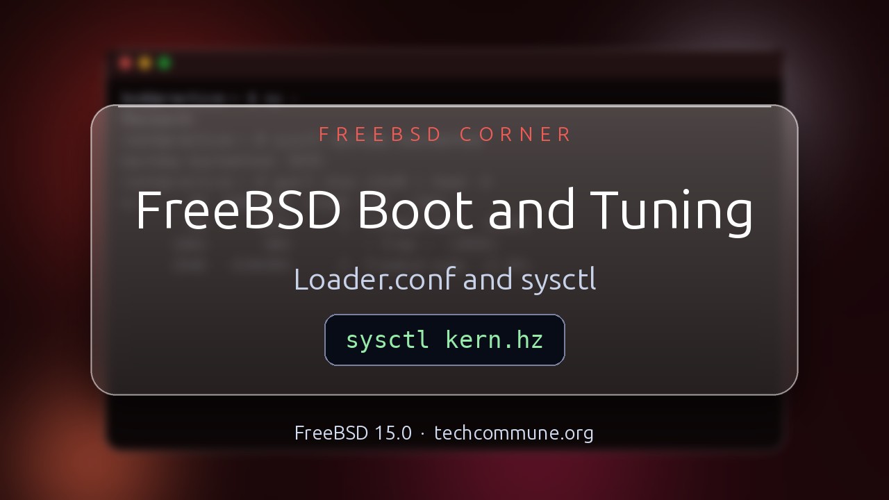 Video: The Boot Loader and Kernel Tuning (FreeBSD video)