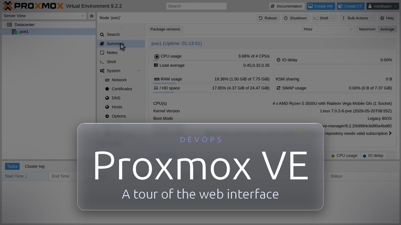 Video: Proxmox VE Web Interface (DevOps video)