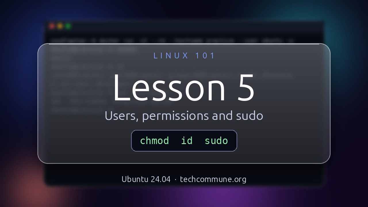 Video: Users, Permissions and sudo on Ubuntu (Linux 101 video)