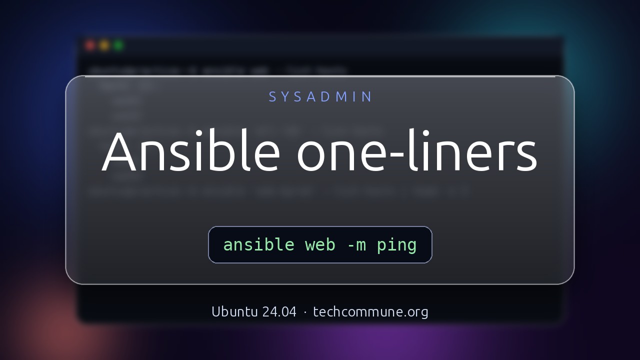 Video: Ansible One-Liners (sysadmin video)
