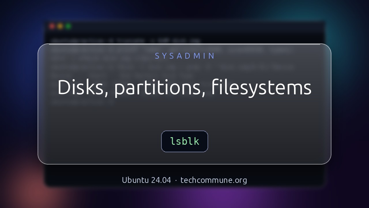 Video: Disks, LVM and Filesystems (sysadmin video)
