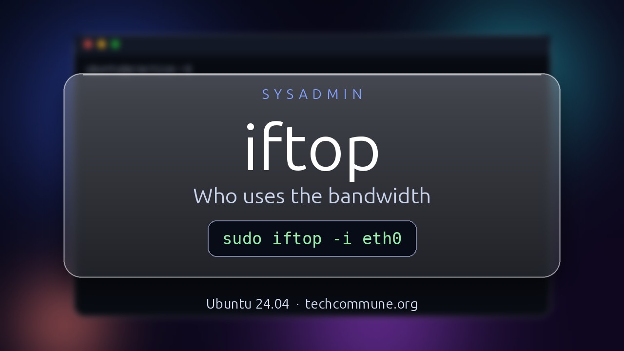 Video: iftop Cheat Sheet (sysadmin video)