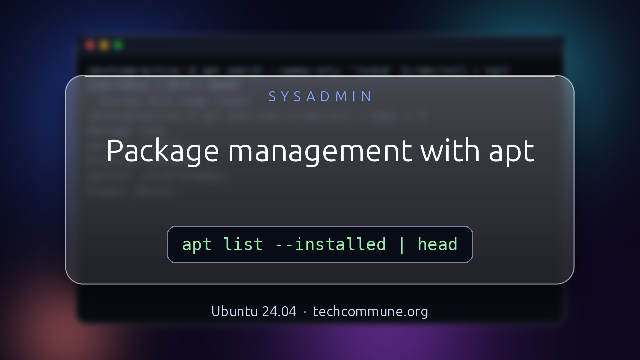 Video: Package Management Across Distros (sysadmin video)