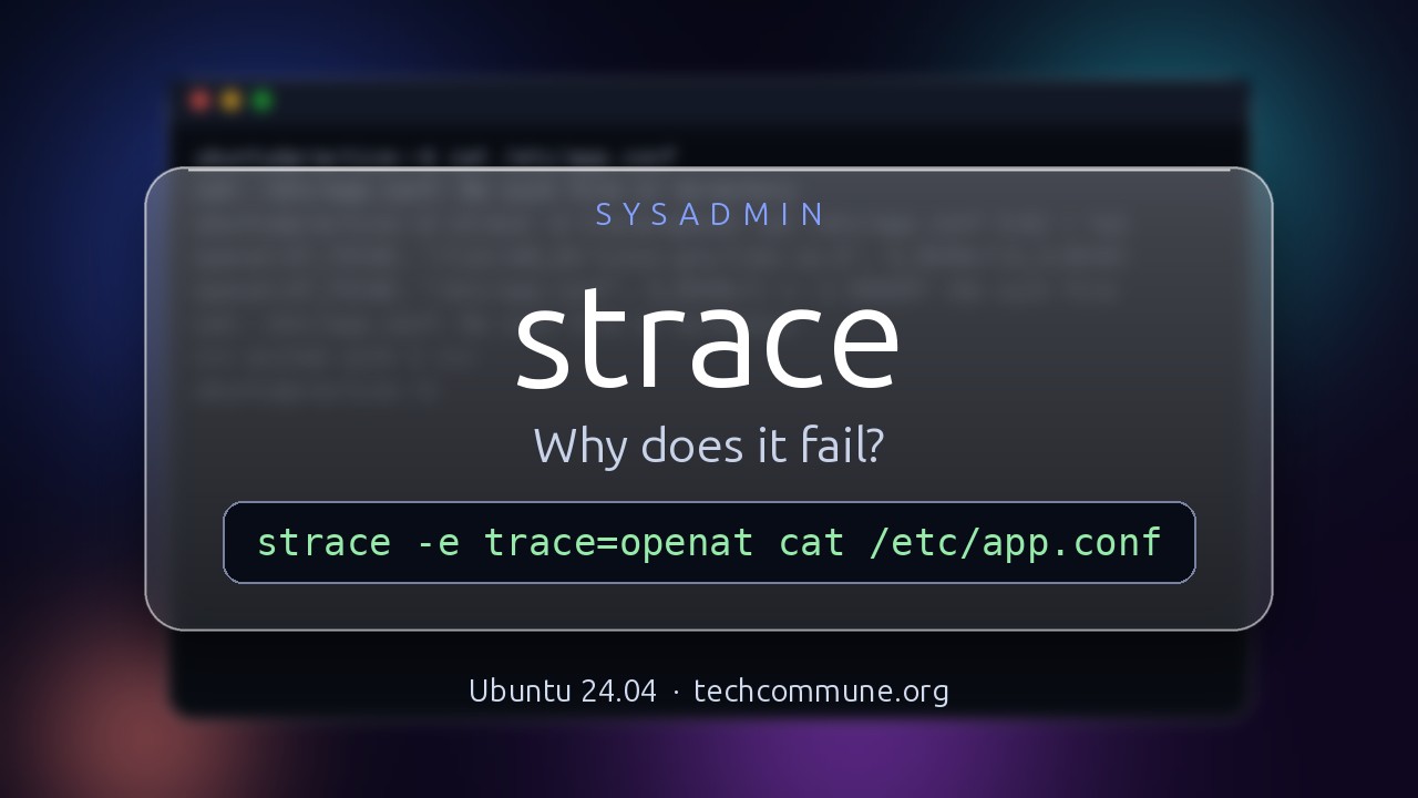 Video: strace Cheat Sheet (sysadmin video)