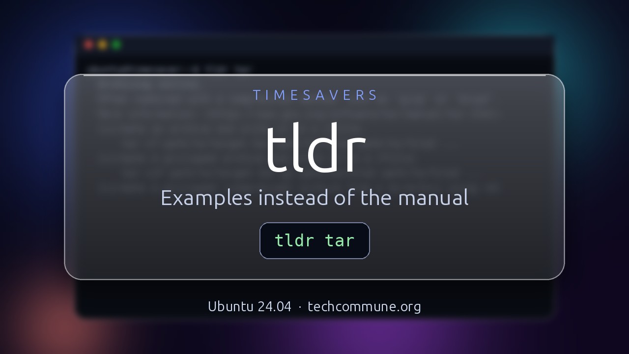 Video: tldr (Timesavers video)